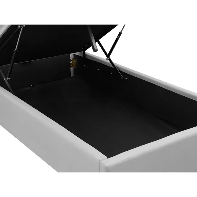 Nolan Single Storage Bed - Silver Fox - 9 - modern furniture, minimalist design, sleek lines, black and white, contemporary