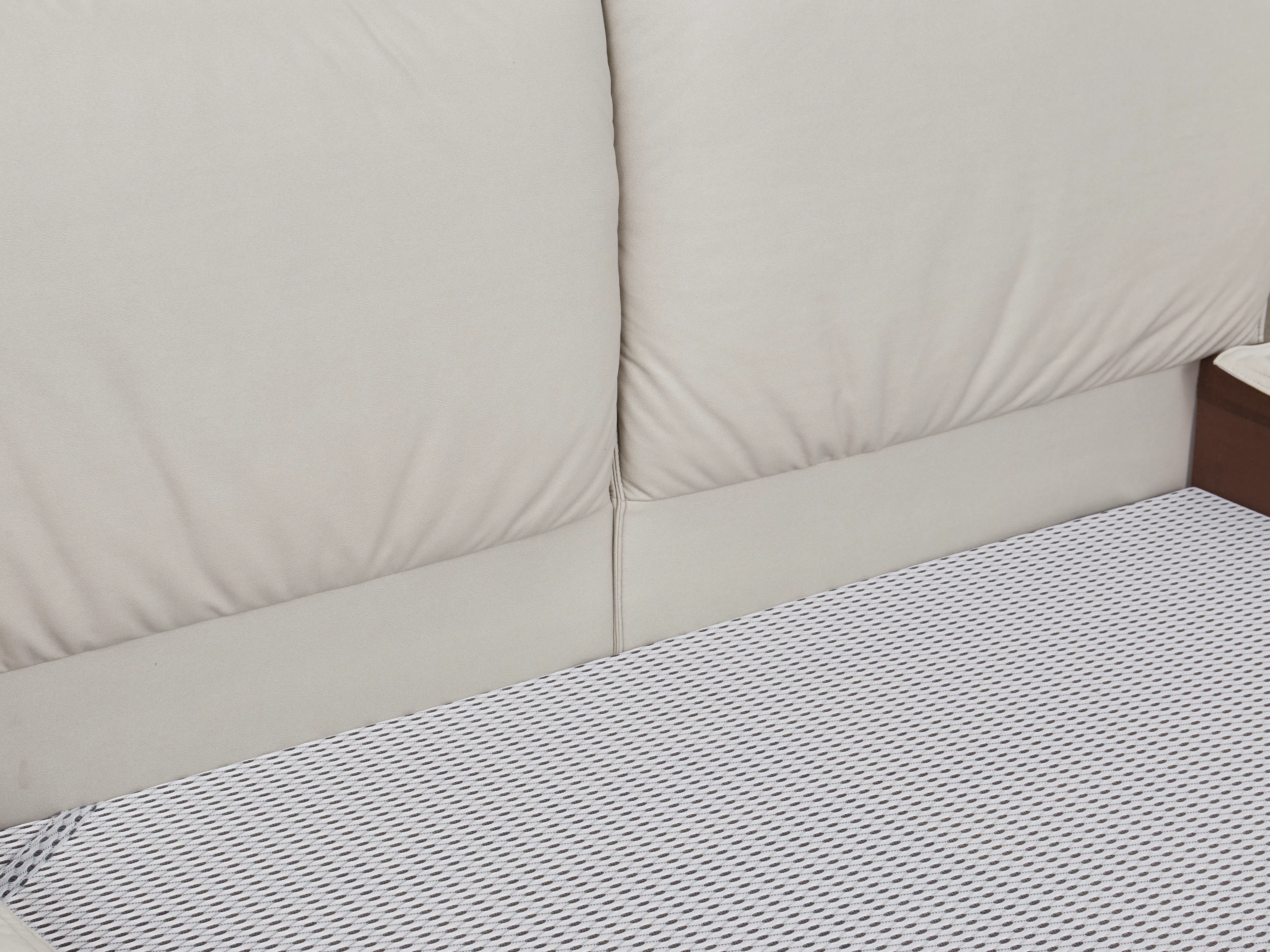 (As-is) Haven Queen Bed - Taupe (Scratch Resistant) - 14