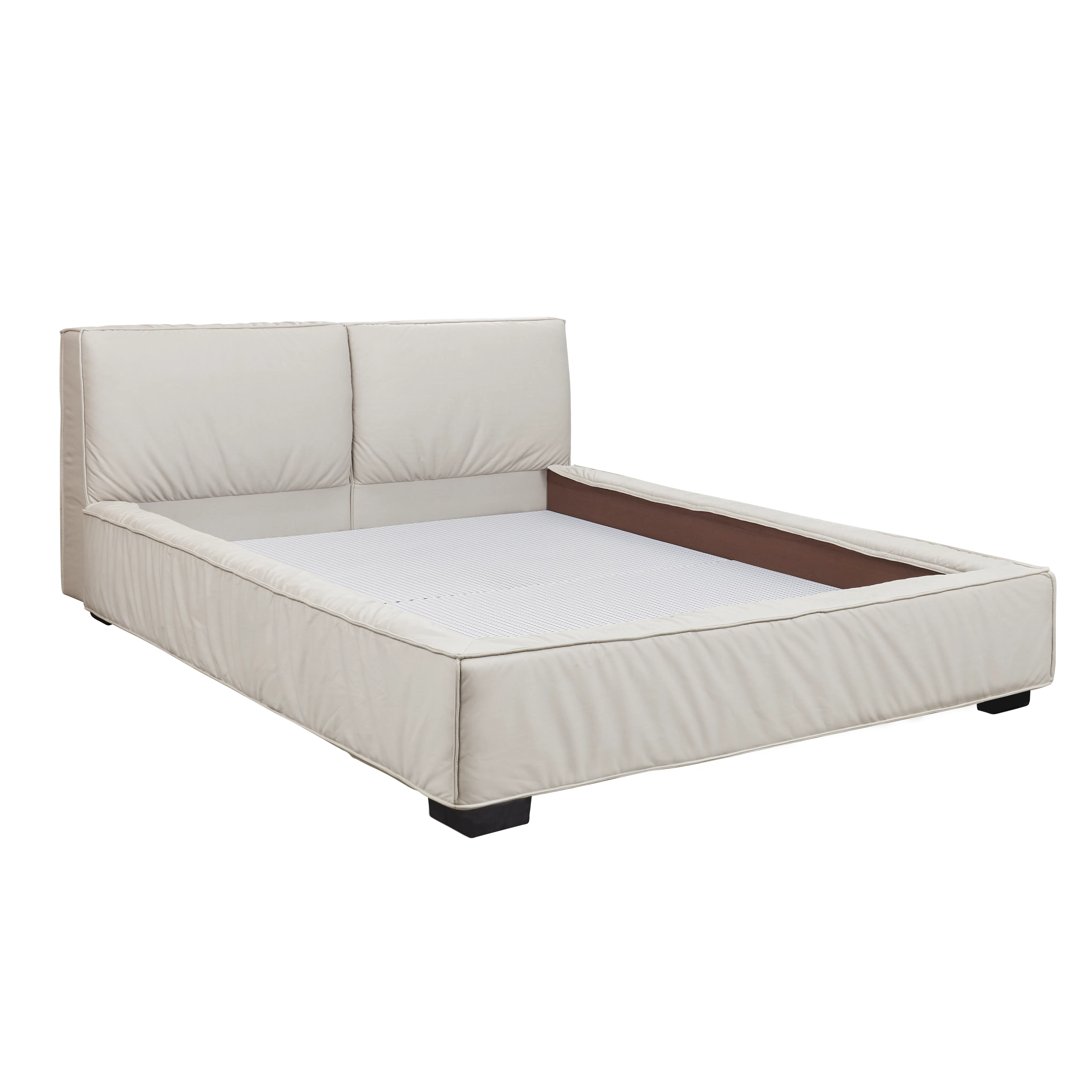 (As-is) Haven Queen Bed - Taupe (Scratch Resistant) - 10