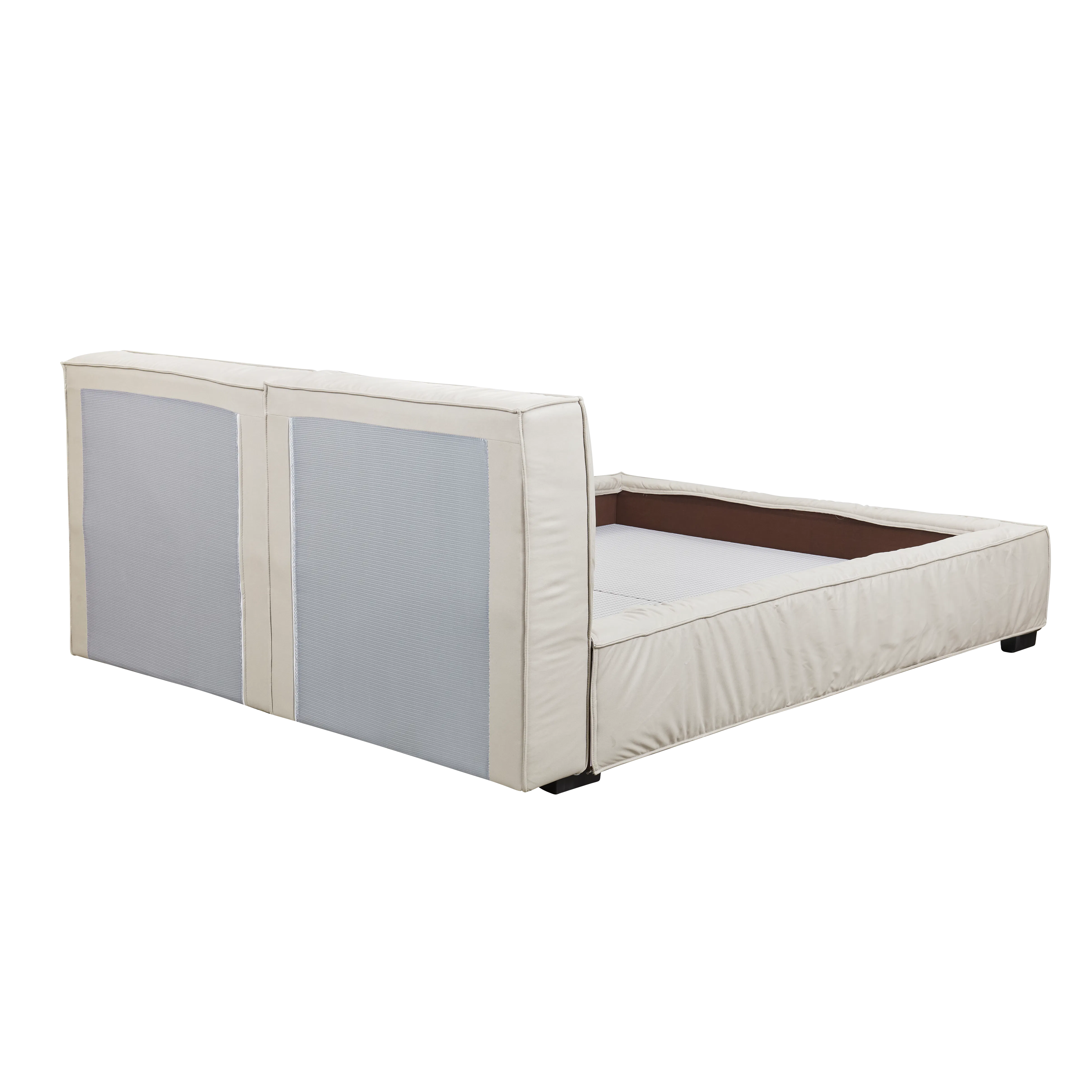 (As-is) Haven Queen Bed - Taupe (Scratch Resistant) - 12