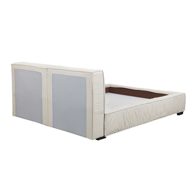 Haven Queen Bed - Taupe (Scratch Resistant) - 6