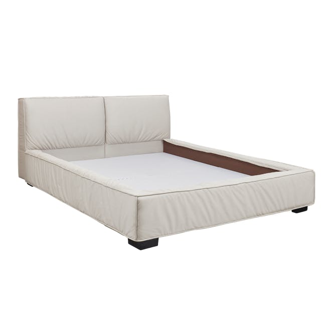 Haven Queen Bed - Taupe (Scratch Resistant) - 3