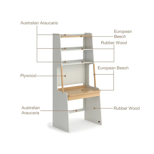 Boori Euler Multi-Function Desk 1m - White - 8