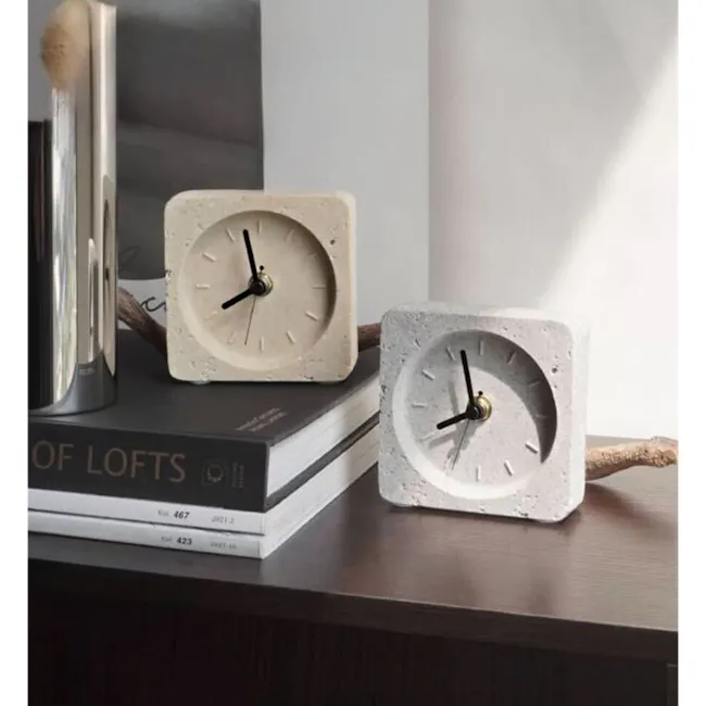 Athens Table Clock - Ivory - 8