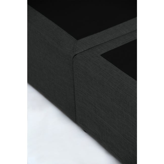 ESSENTIALS Queen Headboard Box Bed - Khaki (Fabric) - 8