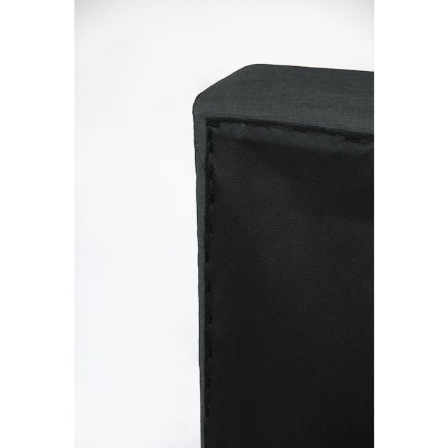 ESSENTIALS Single Headboard Box Bed - Khaki (Fabric) - 6