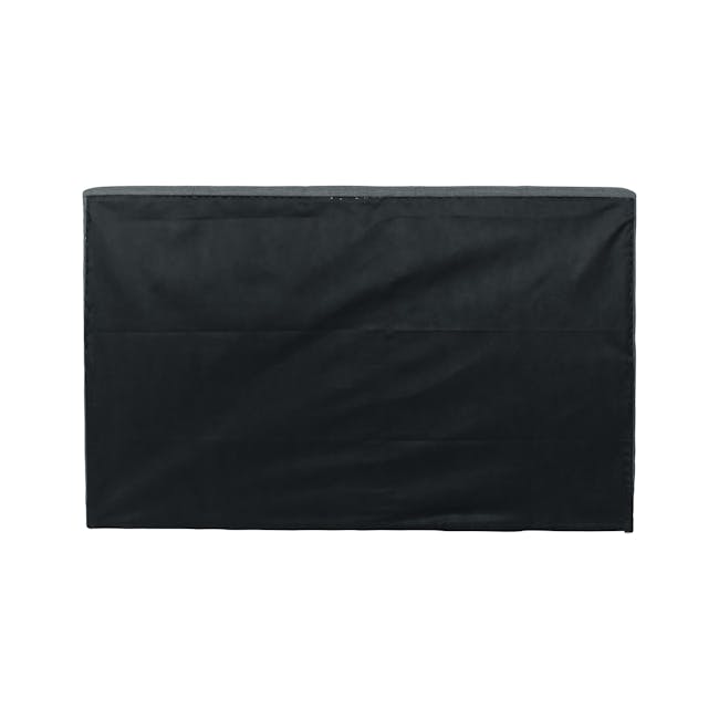 ESSENTIALS Single Headboard Box Bed - Khaki (Fabric) - 4