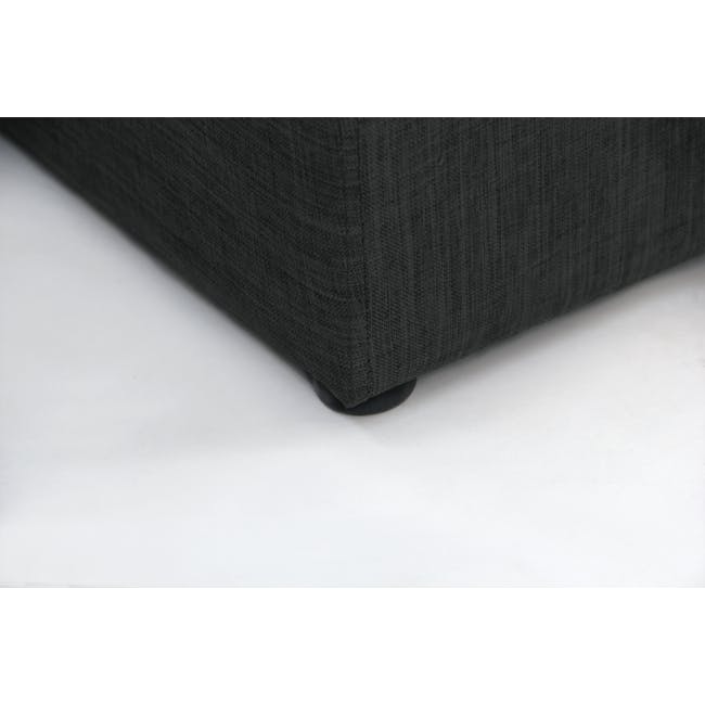 ESSENTIALS Queen Headboard Box Bed - Smoke (Fabric) - 9