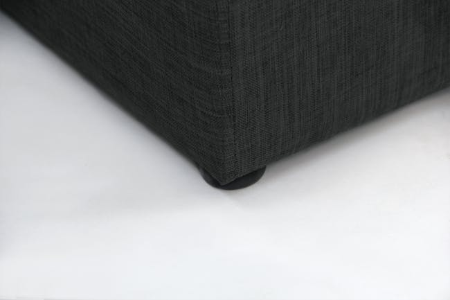 ESSENTIALS Single Headboard Box Bed - Smoke (Fabric) - 9