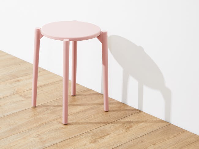 Olly Pastel Stackable Stool - Pink - 4