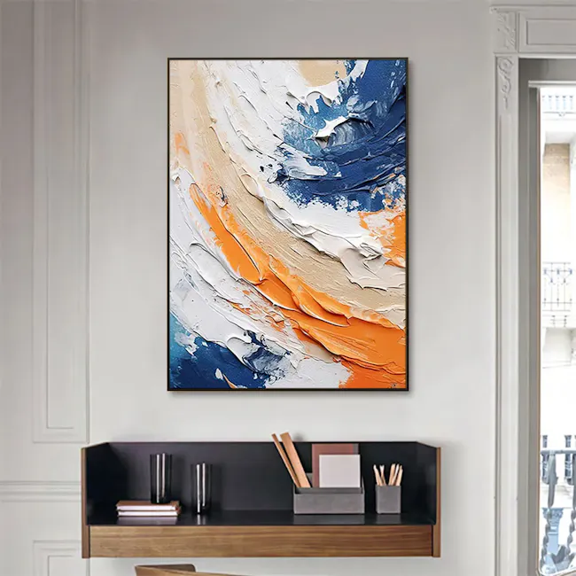 Aurora Tide 3D Textured Painting 90 x 120 cm - 6