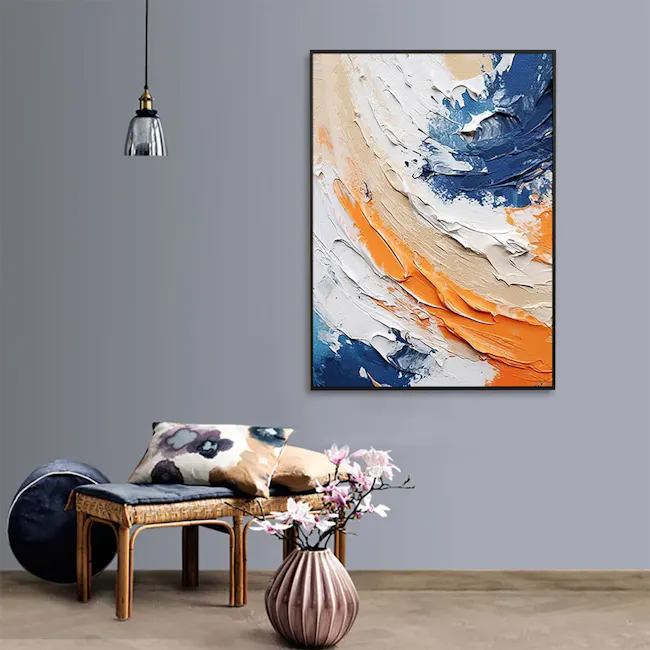 Aurora Tide 3D Textured Painting 90 x 120 cm - 3