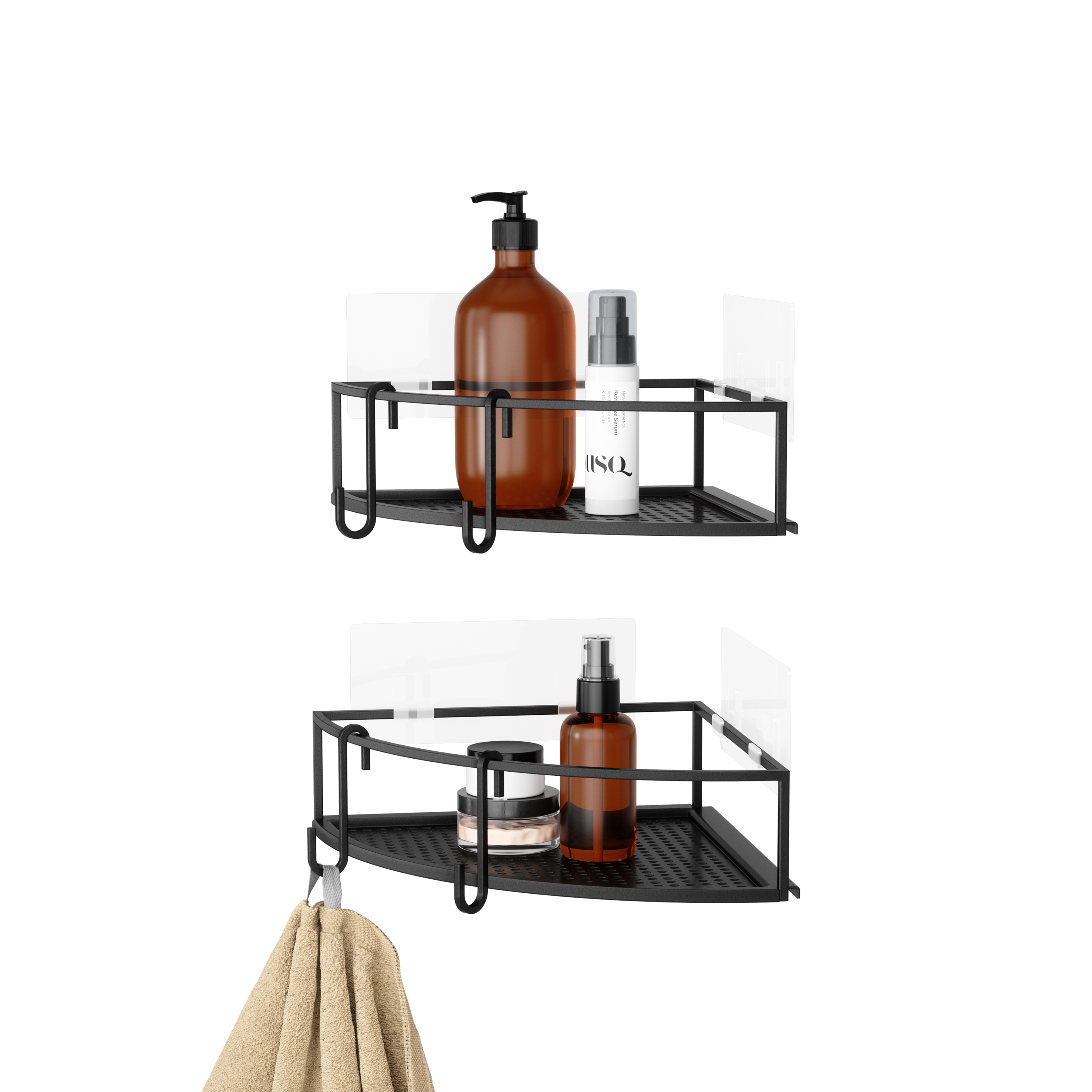 Cubiko Corner Bins (Set of 2) - Black