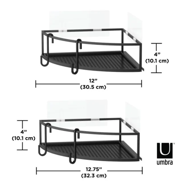 Cubiko Corner Bins (Set of 2) - Black - 8