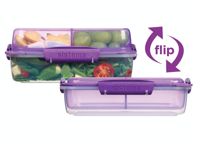 Sistema Lunch Stack To Go Rectangle 1.8L - Purple - 3