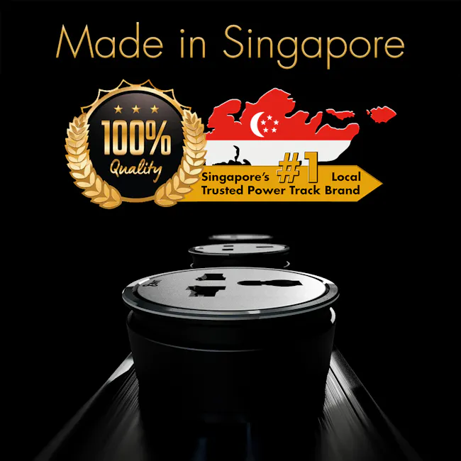 Line8 Power Track 800mm + 4 Adaptors Bundle - Brazillian Rosewood - 11 - Singapore's Trusted Power Track Brand, 100% Quality