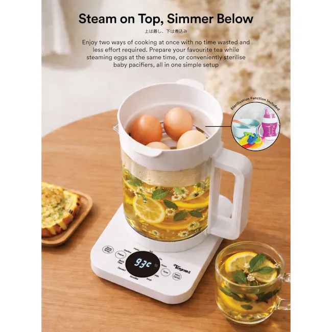 TOYOMI 1.7L ClearBrew Borosilicate Glass Kettle (WK 1717) - 16