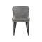 Tobias Dining Chair - Black, Silver (Velvet) - 2