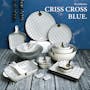 Table Matters Crisscross Blue Ramen Bowl (2 Sizes) - 5