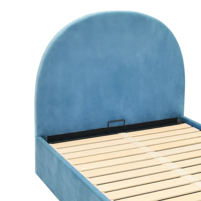 Aspen Single Storage Bed - Blue - 7