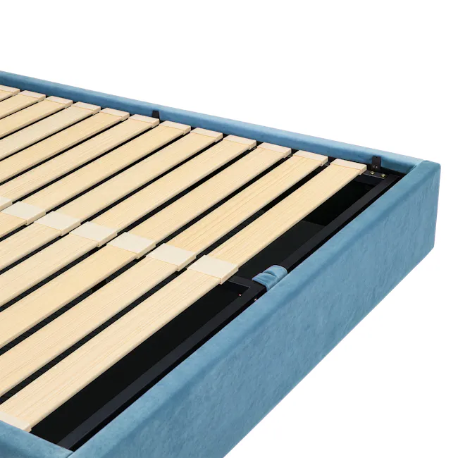 Aspen Single Storage Bed - Blue - 9