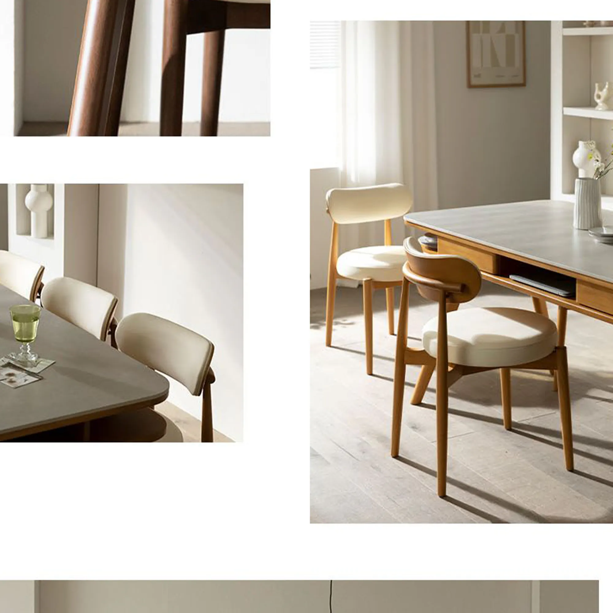 Lornell Storage Dining Table 1.6m - Oak, Sintered Stone - 11
