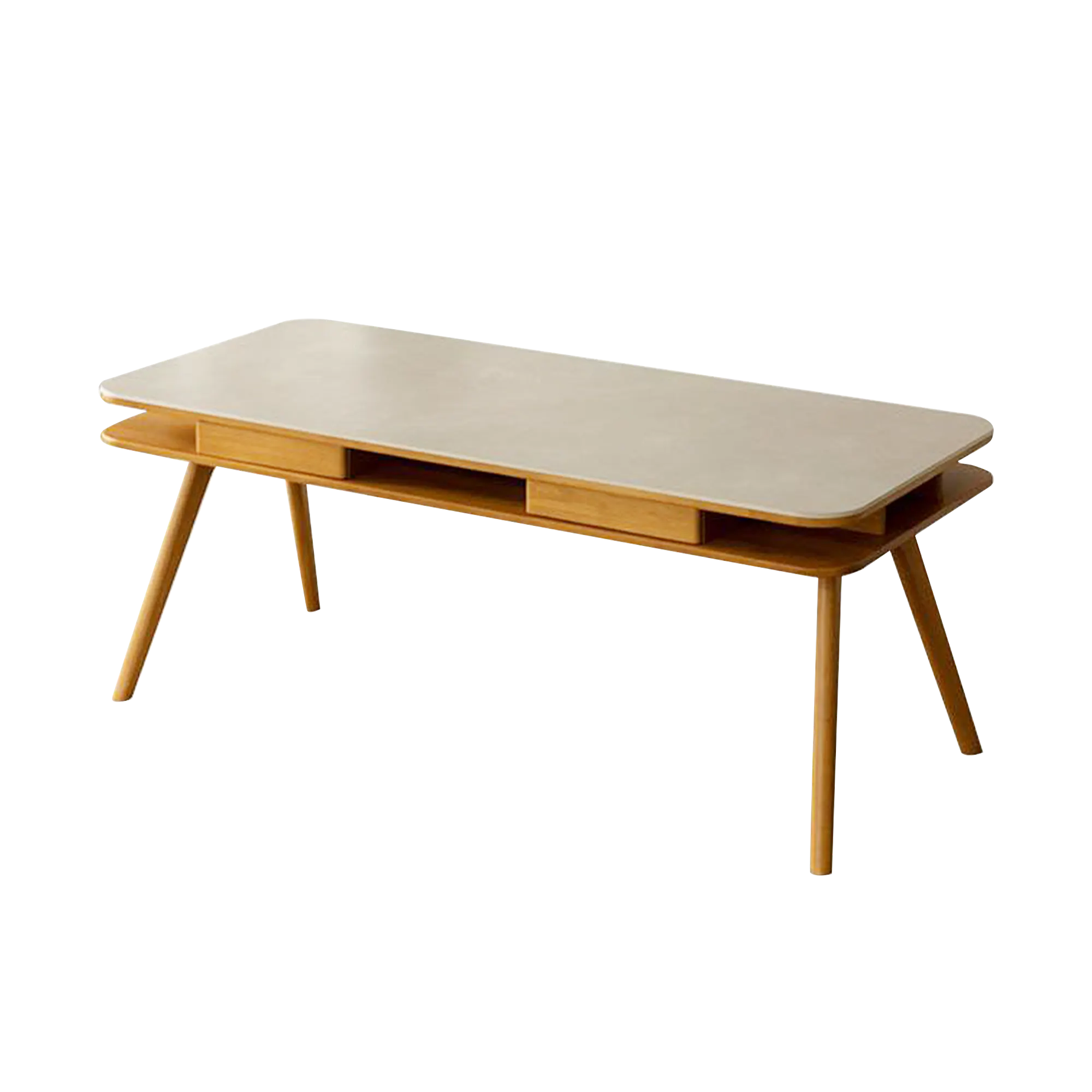 Lornell Storage Dining Table 1.6m - Oak, Sintered Stone