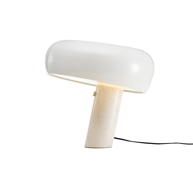 Sasha Marble Table Lamp - White - 0