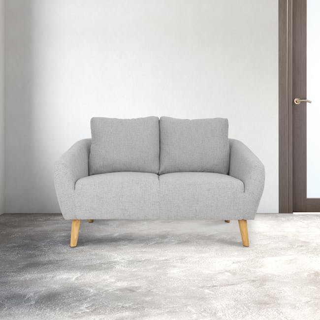 Hana 2 Seater Sofa - Light Grey - 1