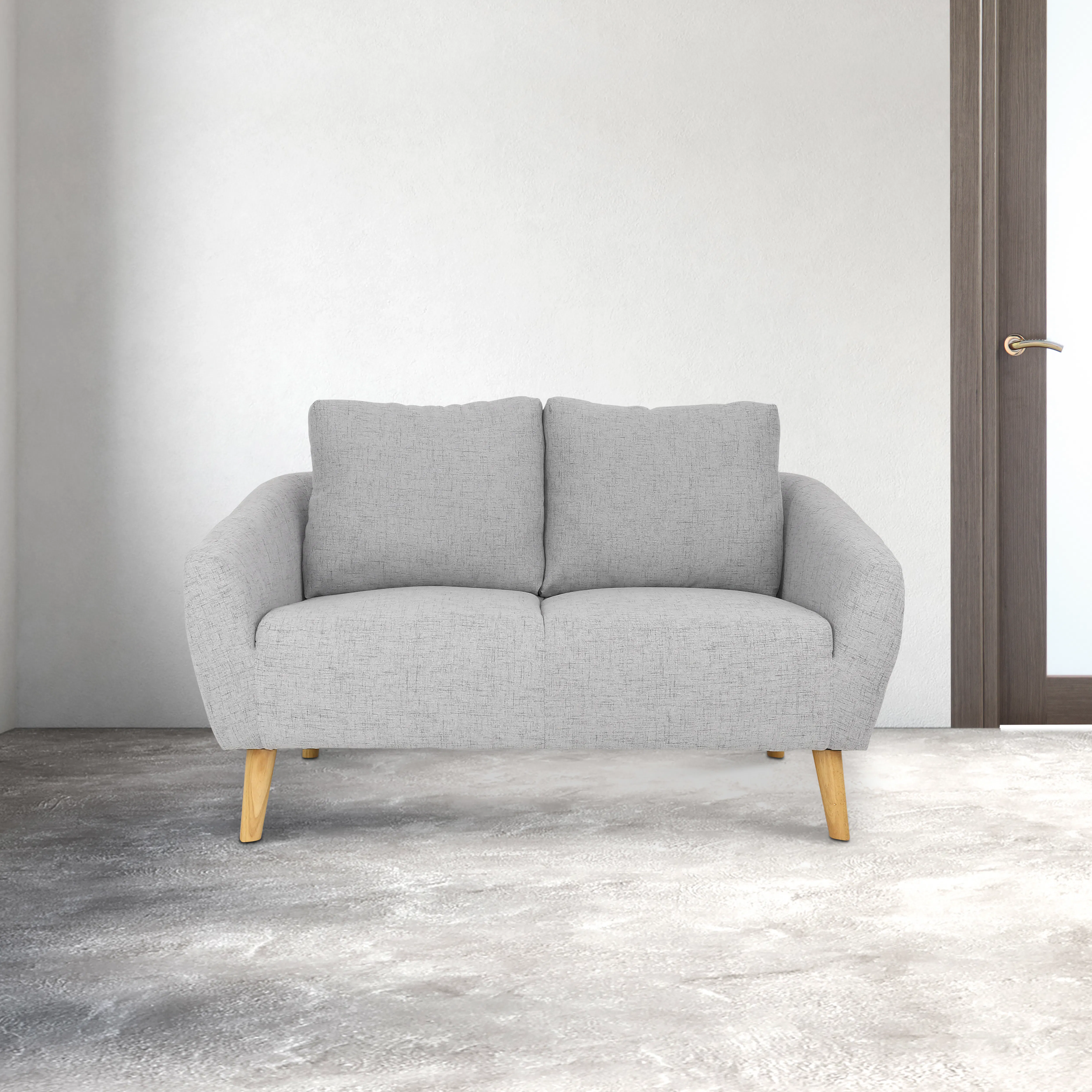 Hana 3 Seater Sofa with Hana 2 Seater Sofa - Light Grey - 22