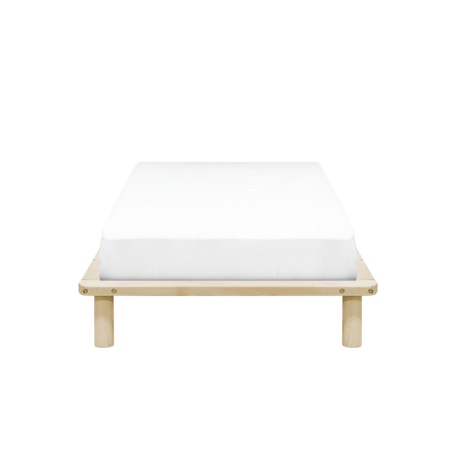 Hiro Single Wooden Platform Bed - 1