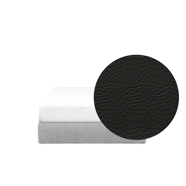 Vera Single Box Bed - Coal (Faux Leather) - 1
