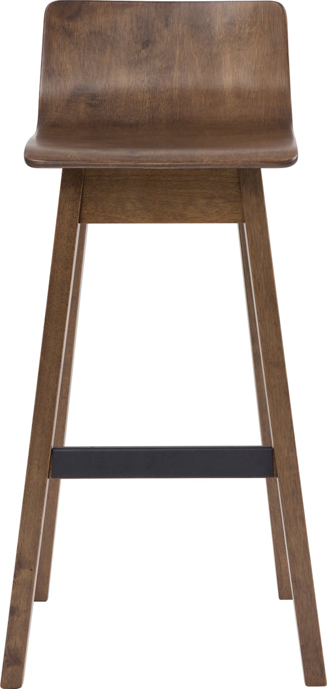 Ava Low Back Bar Chair - Walnut - 3
