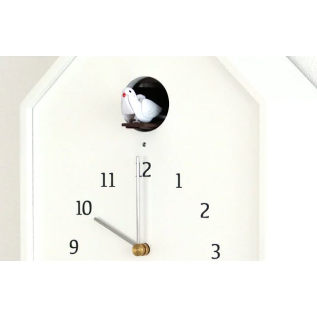 Birdhouse Clock - White - 4