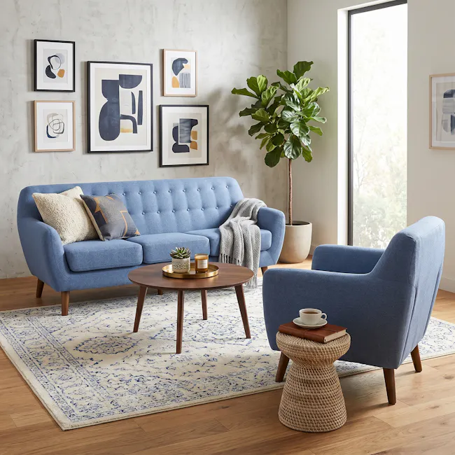 Emma 2 Seater Sofa - Iris Blue - 4