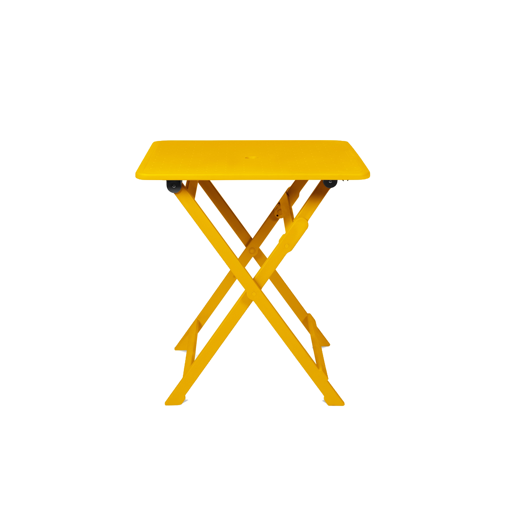 Flip Foldable Outdoor Square Dining Table 0.7m - Yolk Yellow