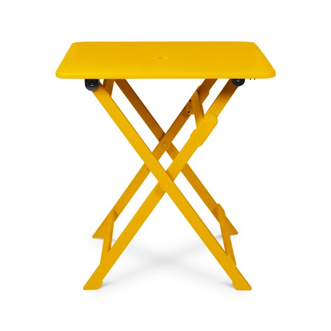 Flip Foldable Outdoor Square Dining Table 0.7m - Yolk Yellow - 4