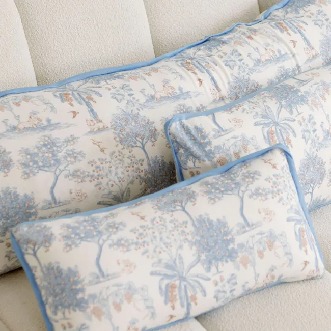 House of Holly Luxe Cloud Pillow - Fruit Toile Blueberry (3 sizes) - 3