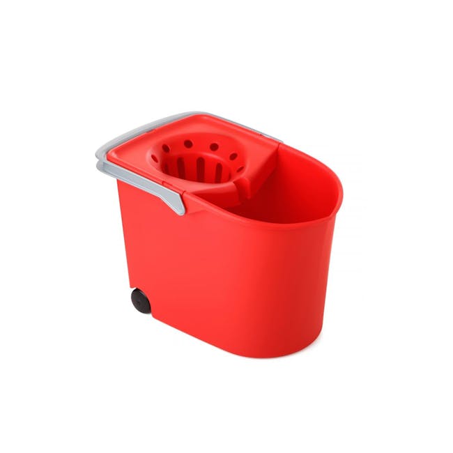 Tatay Lightweight Mop Bucket with Wheels 13L - Red - 0