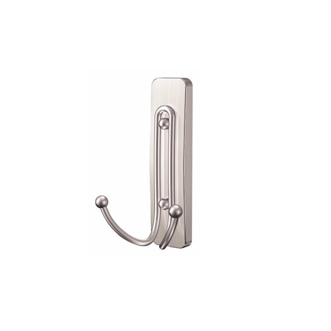 Command™ Satin Nickel Large Double Wire Hook - 1