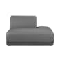 Milan Right Extended Unit - Smokey Grey (Faux Leather) - 14