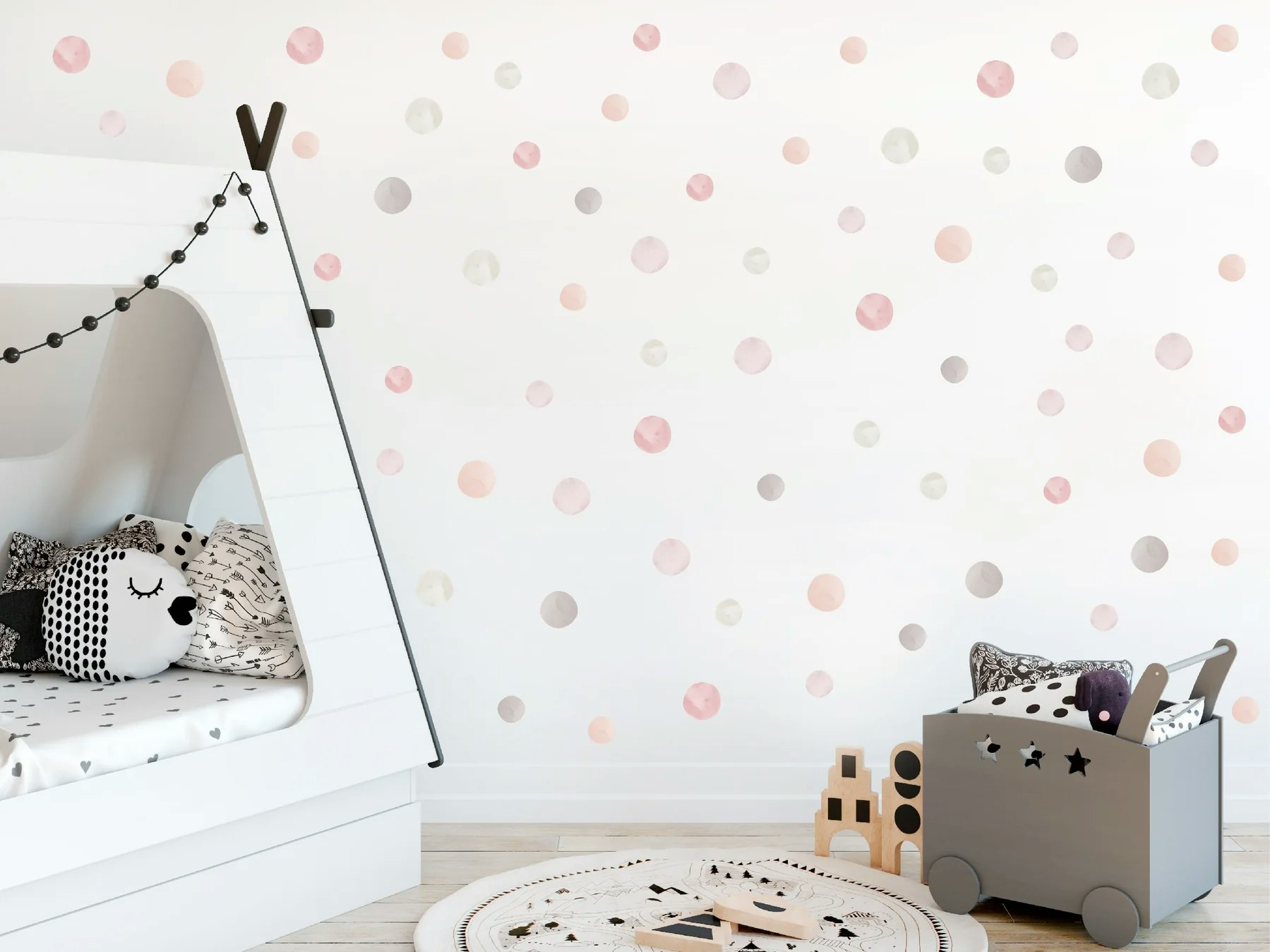 Urban Li'l Watercolour Dots Fabric Decal (3 Colours), Urban Li'l HipVan