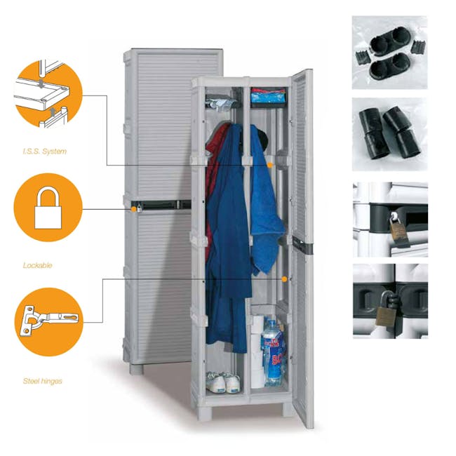 Linea Concert Slim Tall Clothes Cabinet - 5