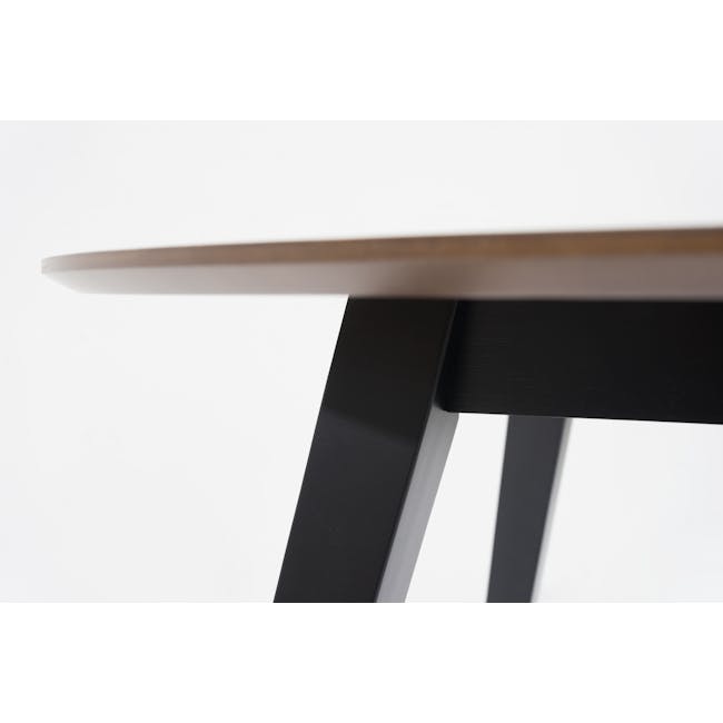 Ralph Round Dining Table 1m  - Black, Cocoa - 3
