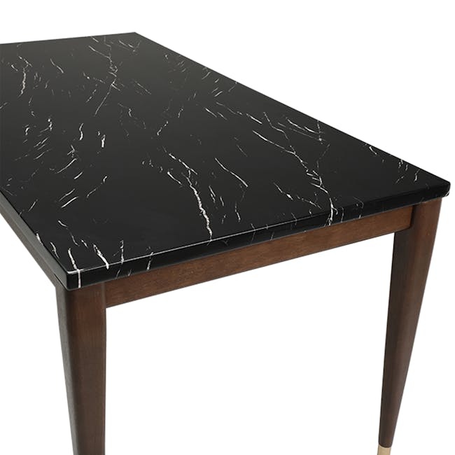 Persis Marble Dining Table 1.5m - Black, Walnut - 2