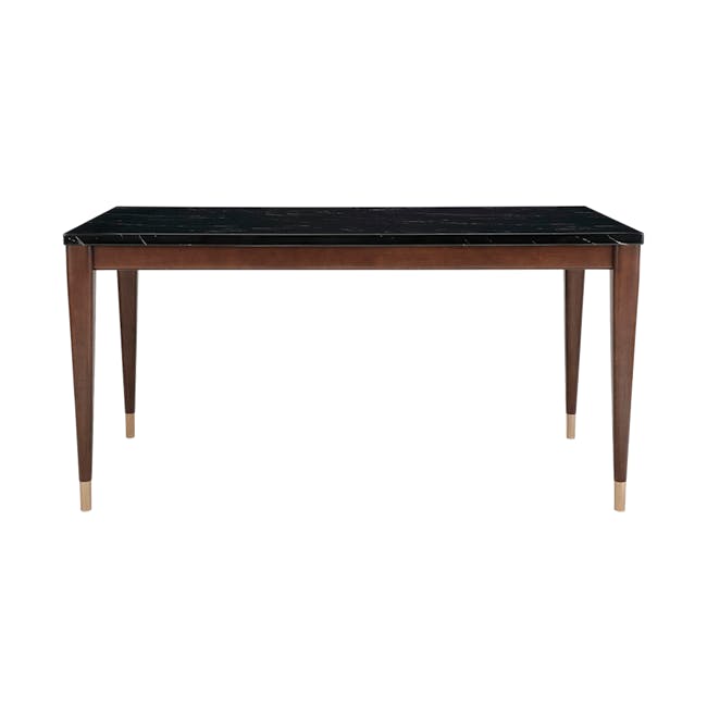 Persis Marble Dining Table 1.5m - Black, Walnut - 2