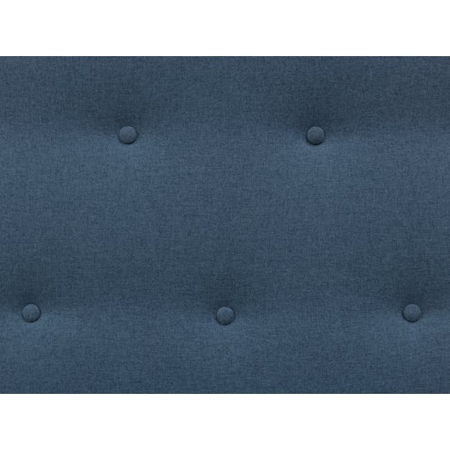 Jacob 2 Seater Sofa - Denim - 10 - Blue textured fabric, buttoned upholstery, soft fabric surface, high-quality upholstery