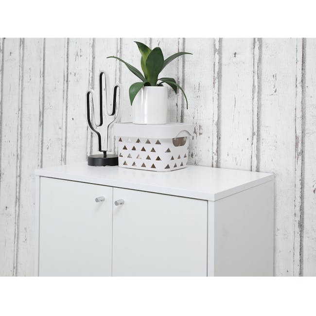 Penny Tall Shoe Cabinet - White - 2