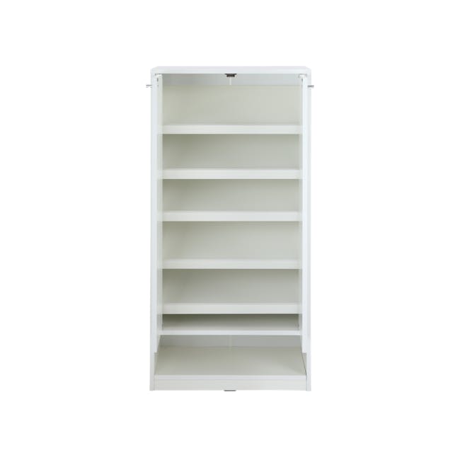 Penny Tall Shoe Cabinet - White - 15