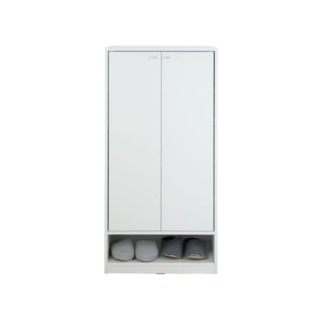 Penny Tall Shoe Cabinet - White - 13